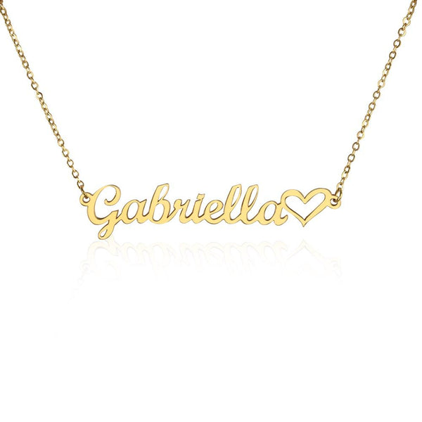 Ophelia Name Necklace with Heart