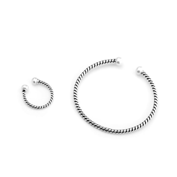 Twisted Bracelet and Ring Set
