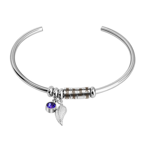 Bethany Charm Bracelet with Engraved Names