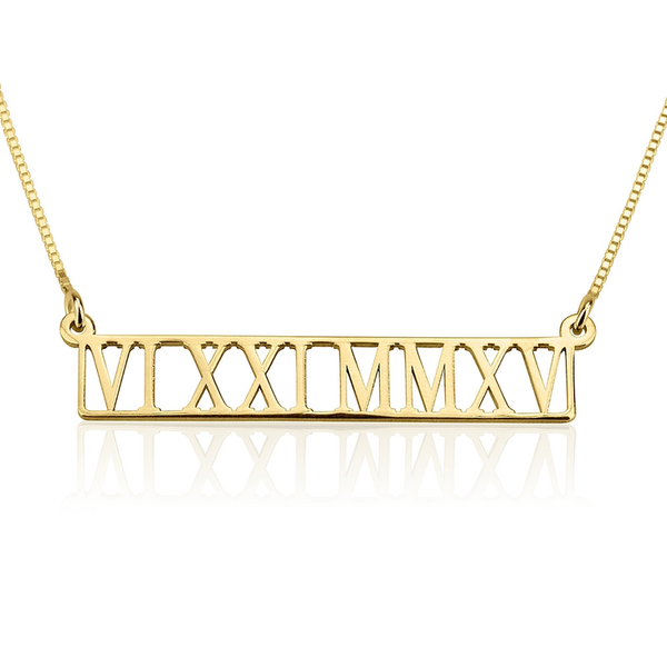 My Date Numeral Bar Necklace