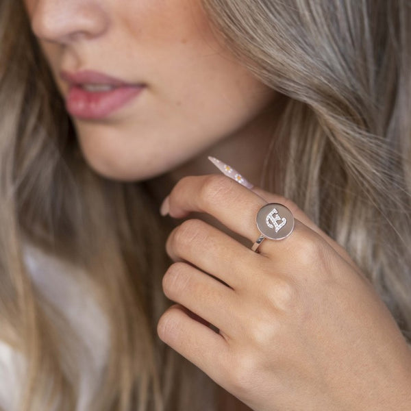 Sparkle Initial Ring