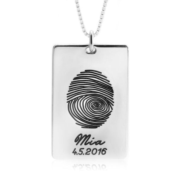 Mia Personalized Thumbprint Necklace