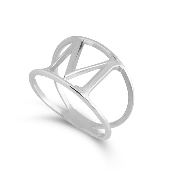 Zoe Minimalist Initial Ring