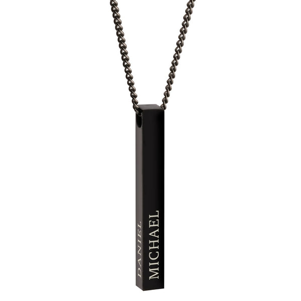 Andres Black Bar Necklace