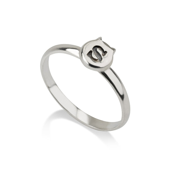 Cat Solo Initial Ring